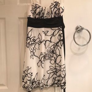 Black and White Floral Dress
